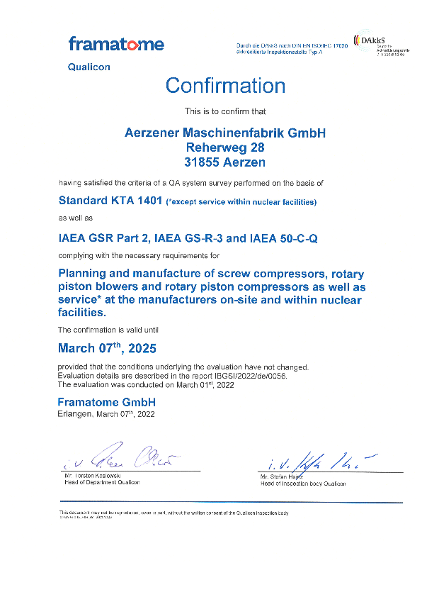 Bestätigung KTA 1401, IAEA GS-R-3 und IAEA 50-C-Q