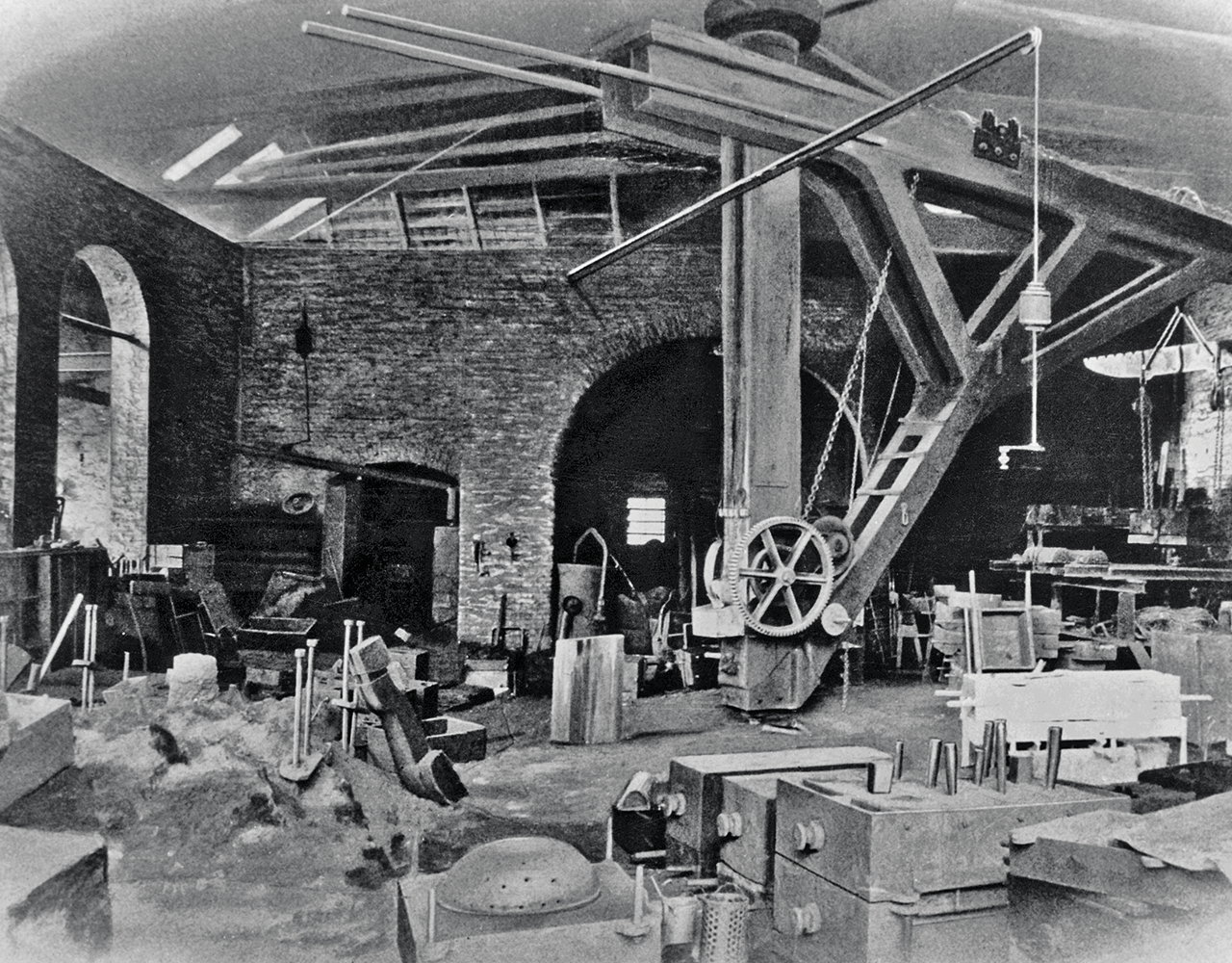 gjutgodset till maskiner som gjordes i Aerzen producerades i fabrikens egna gjuteri