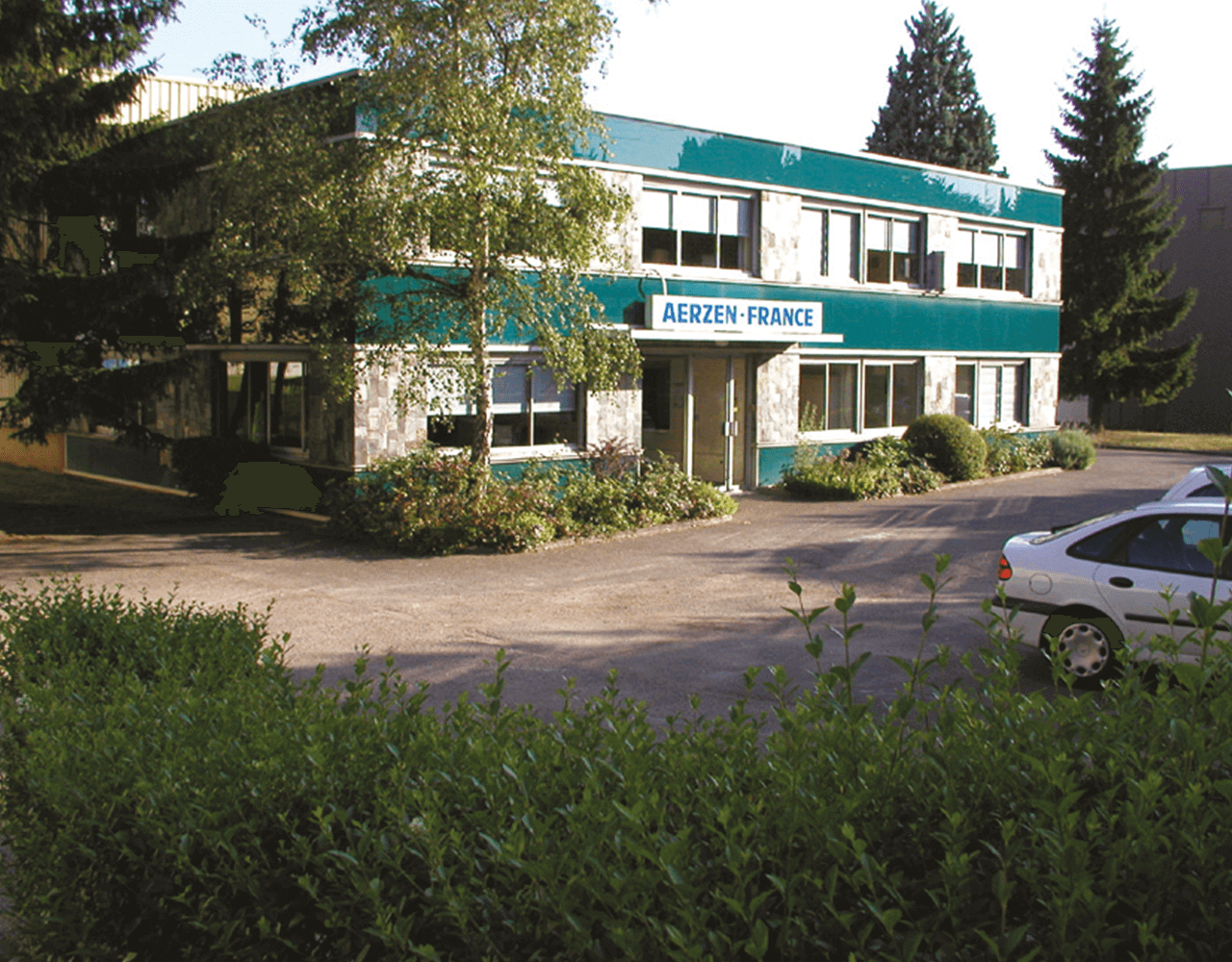 Bilde av bygningen til det første utenlandske datterselskapet som ble etablert i 1969