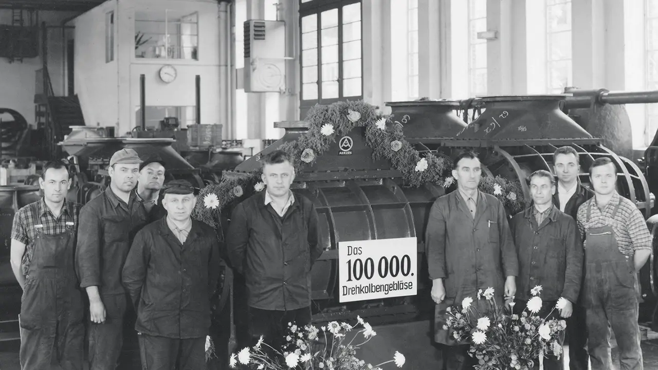 AERZEN celebrates 100,000th positive displacement blower production in 1959