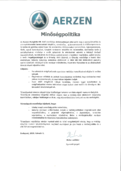 AERZEN HUNGÁRIA TANÚSÍTVÁNYOK
