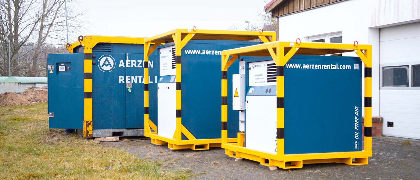 Rental solutions from Aerzen Rental guaranteed smooth operation during the conversion work.