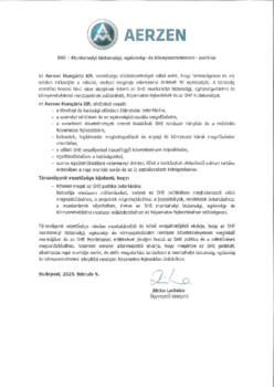 AERZEN HUNGÁRIA TANÚSÍTVÁNYOK
