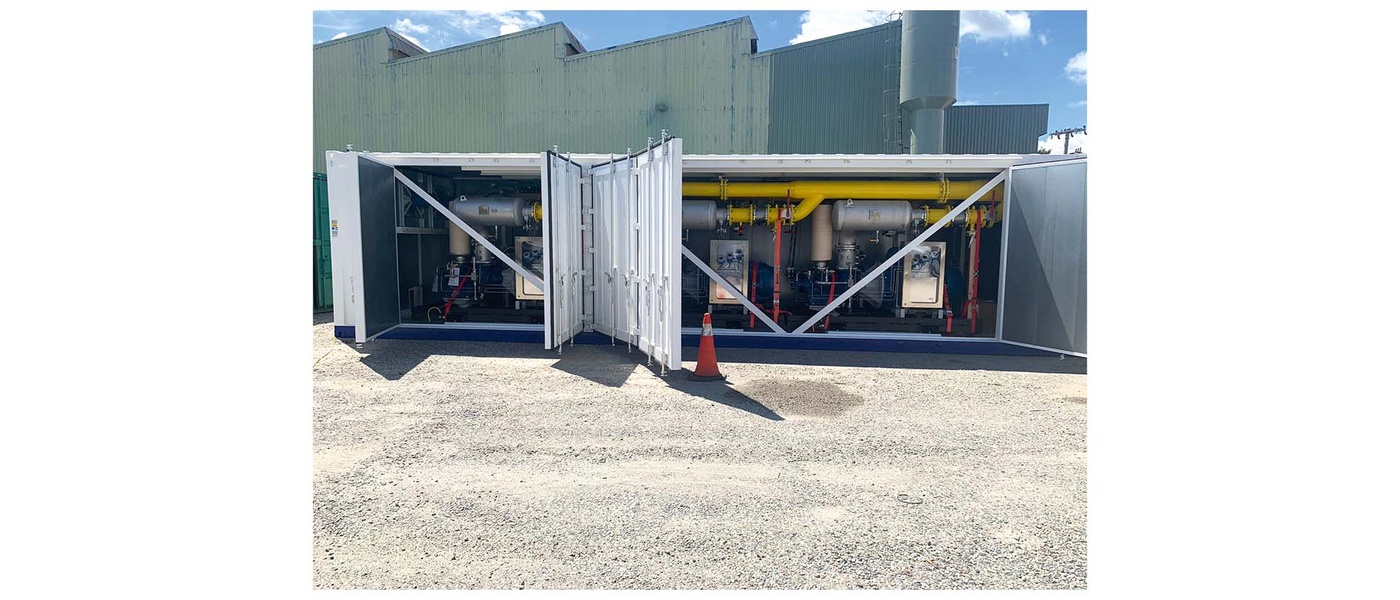 Container with three C27Z-G biogas compressors (VM45)