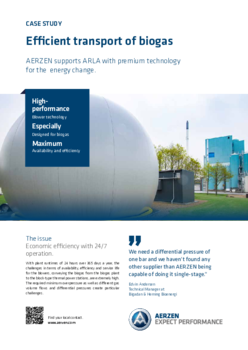 Efficient transport of biogas