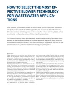 [Translate to English US:] White Paper - How to select the most effective blower technology for wastewater 