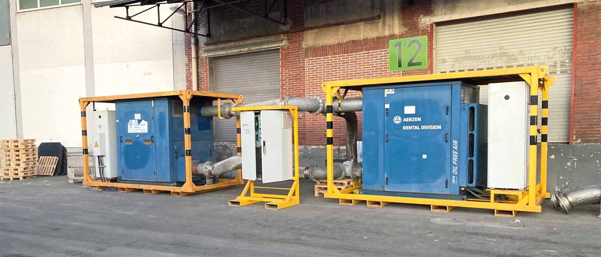 Aerzen Rental provided the customer with process air from two rental blowers, which were also customised to fit the existing system at the Hollingsworth & Vose plant