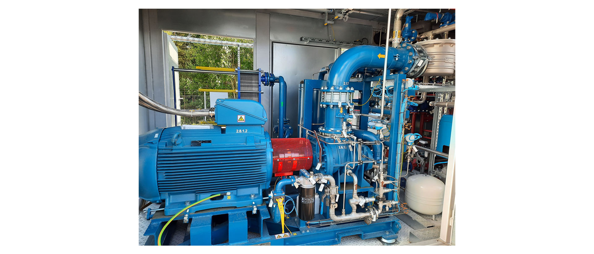 AERZEN VMX compressor in a container of  EnviTec Biogas