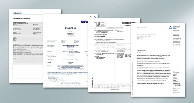 product purity and safety certificates