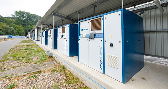 Machines of the AERZEN type Delta Hybrid at the Aachen-Soers wastewater treatment
plant